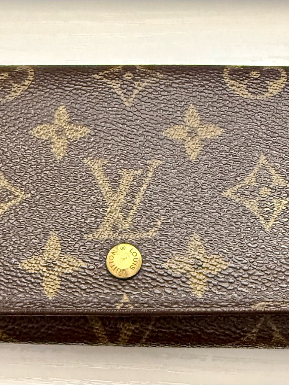 Louis Vuitton Monogram Snap Continental Wallet in Brown and Gold